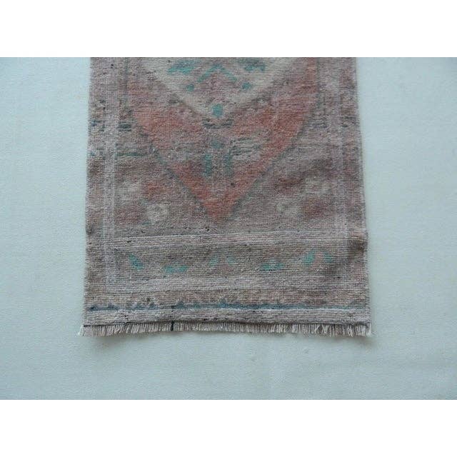Vintage Turkish Rug 17'' x 39''