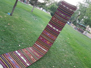 Vintage Turkish Kilim Runner 2'1'' x 20'11''