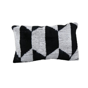 Silk Ikat Velvet Pillow Cover | 9'' x 16''