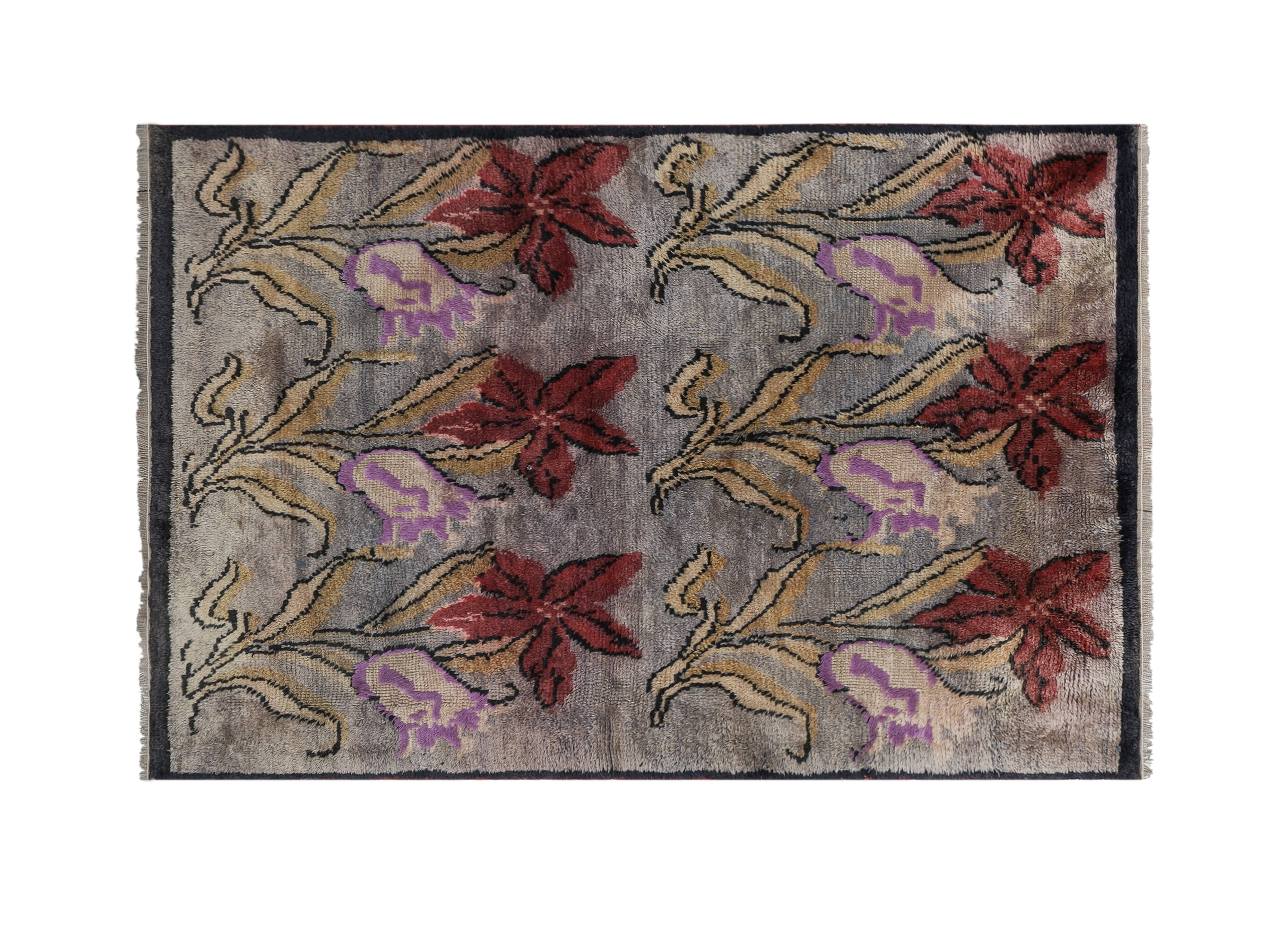Vintage Turkish Tulu Rug 3'8'' x 5'7''
