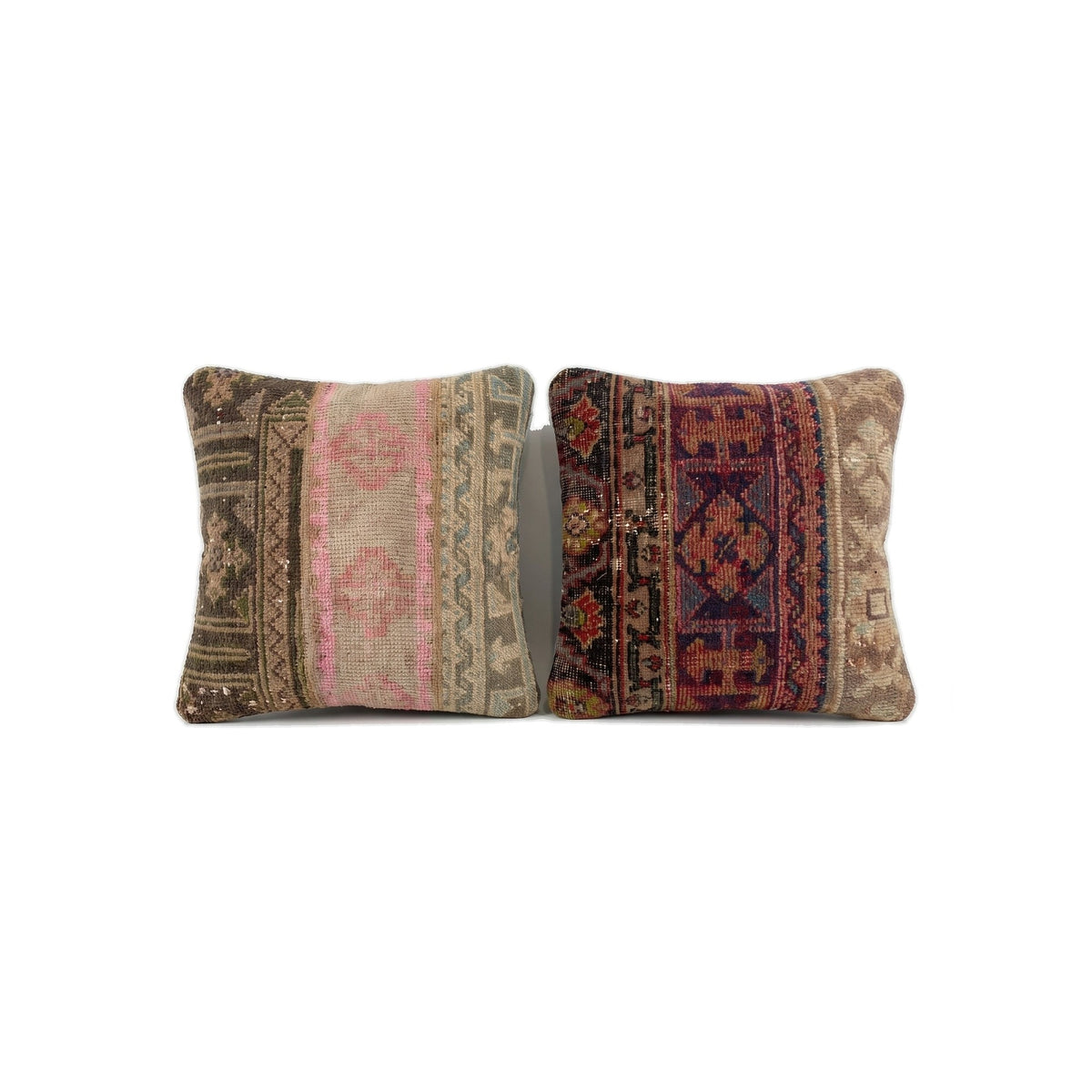Turkish Rug Pillow Cover Set of 2 | 20'' x 20'' - front view