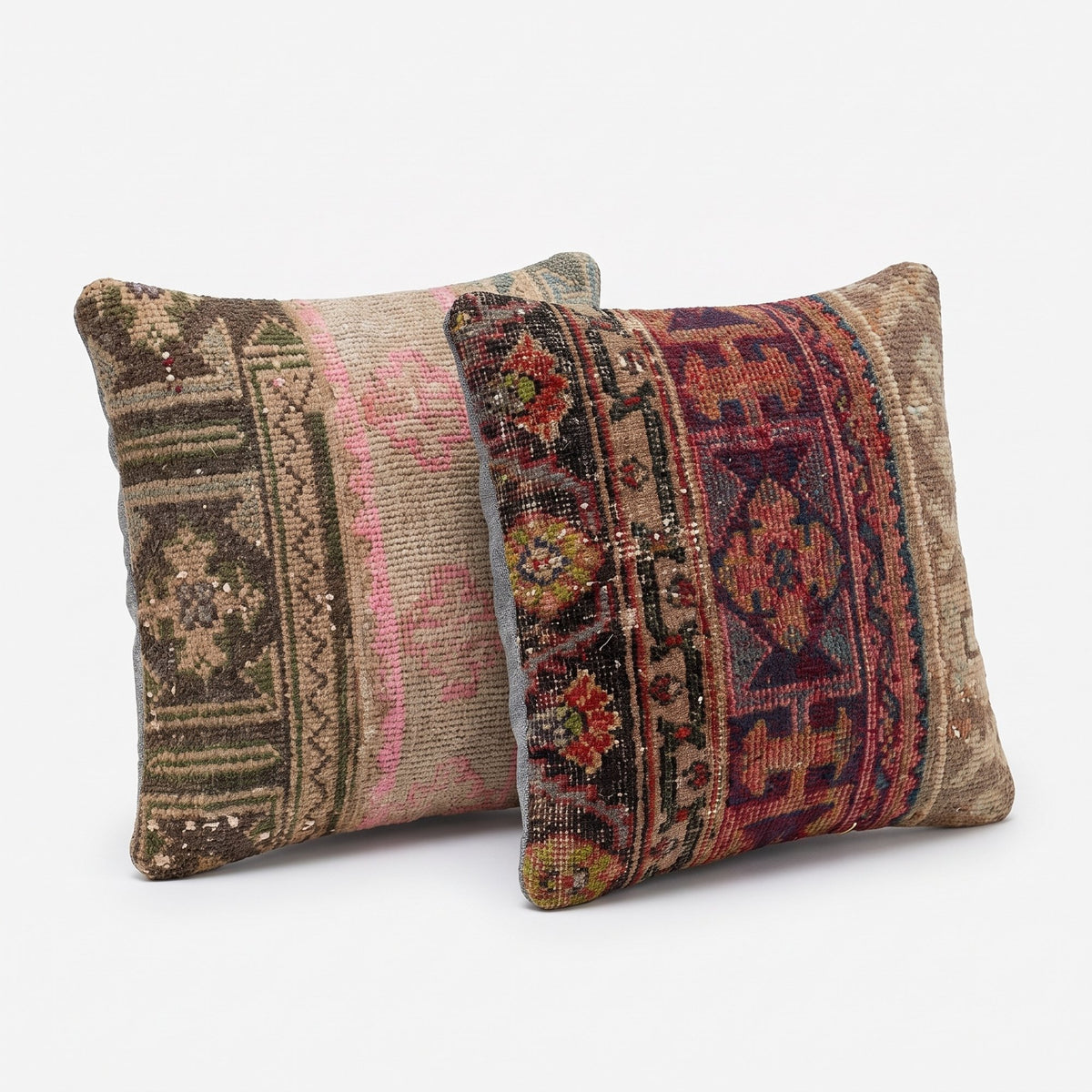Turkish Rug Pillow Cover Set of 2 | 20'' x 20'' - right angle