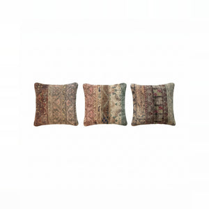 Turkish Rug Pillow Cover Set of 3 | 24'' x 24'' - front view