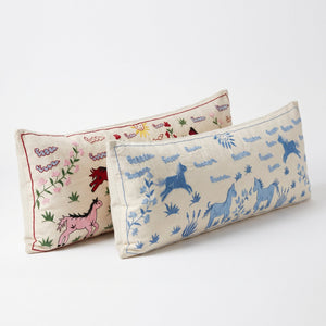 Uzbek Suzani Bedding Pillow Cover Set of 2 | 17'' x 54'' & 18'' x 53'' - right angle