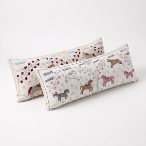 Uzbek Suzani Bedding Pillow Cover Set of 2 | 18'' x 52'' - right angle