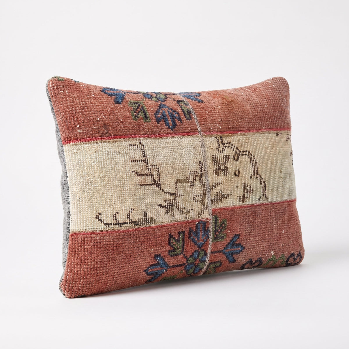 Turkish Rug Pillow Cover | 16'' x 24'' - left angle