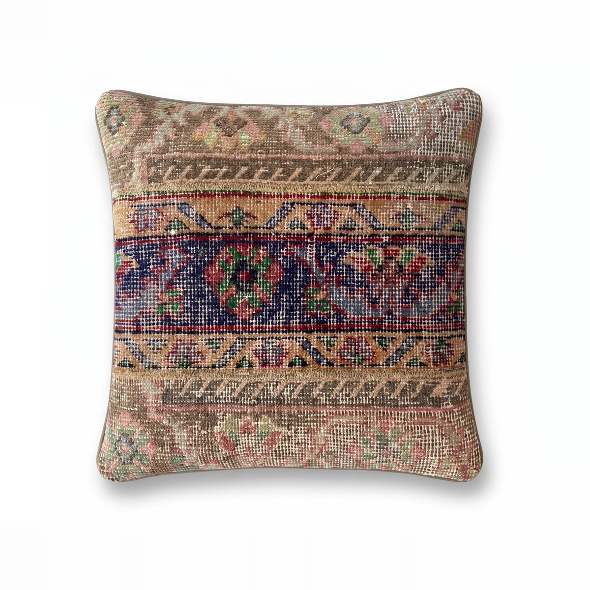 Turkish Rug Pillow Cover | 20'' x 20'' - front view