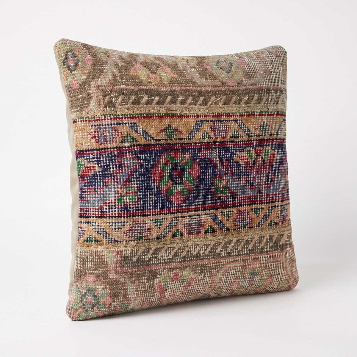 Turkish Rug Pillow Cover | 20'' x 20'' - left angle
