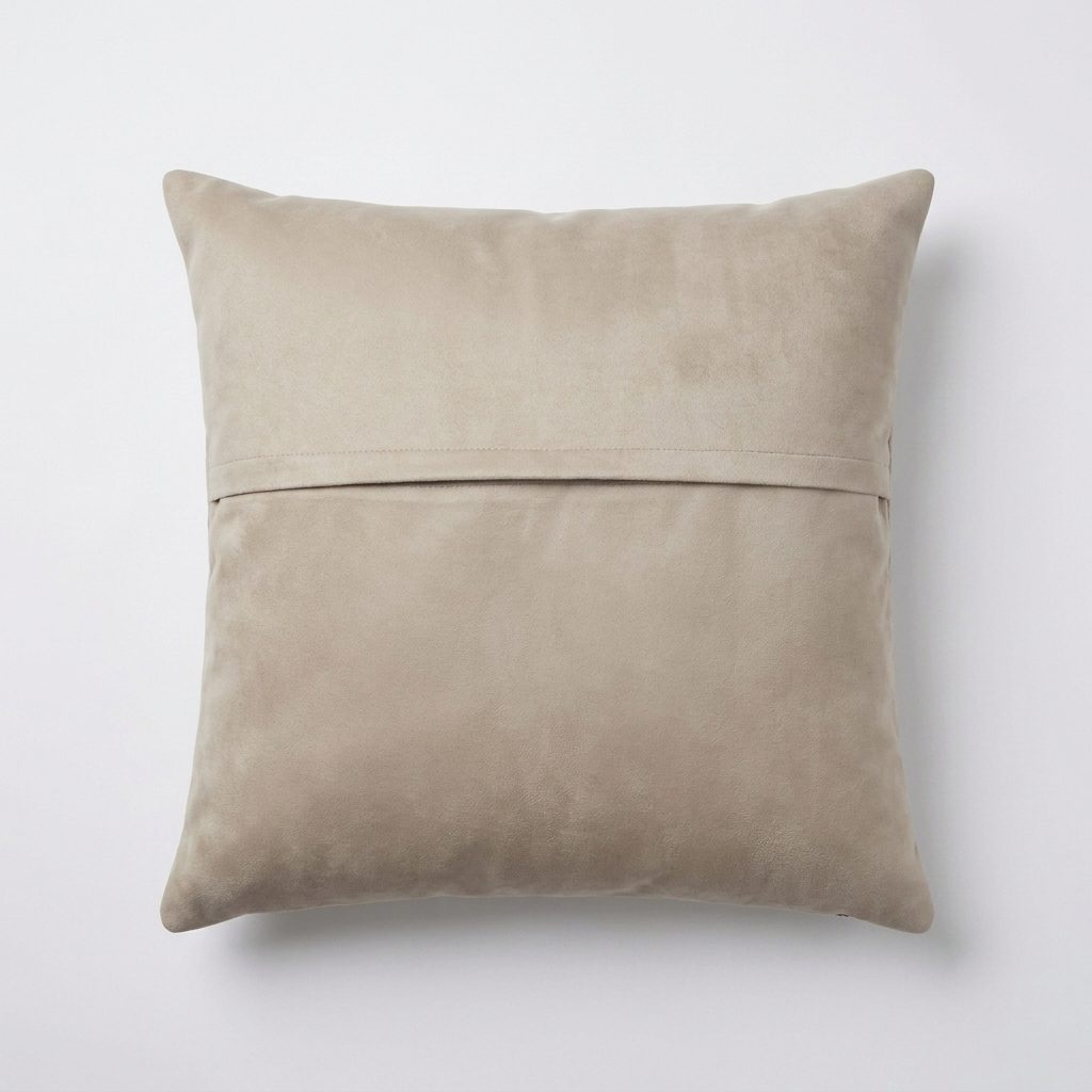 Turkish Kilim Pillow Cover | 20'' x 20'' - back with hidden zipper