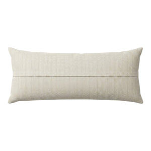 Uzbek Suzani Bedding Pillow Cover | 18'' x 53'' - back with hidden zipper