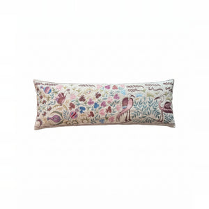 Uzbek Suzani Bedding Pillow Cover | 18'' x 54'' - front view
