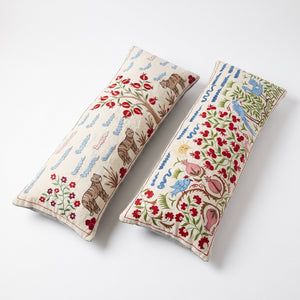 Uzbek Suzani Bedding Pillow Cover Set of 2 | 18'' x 54'' - left angle