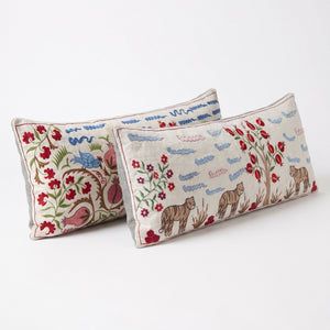Uzbek Suzani Bedding Pillow Cover Set of 2 | 18'' x 54'' - right angle