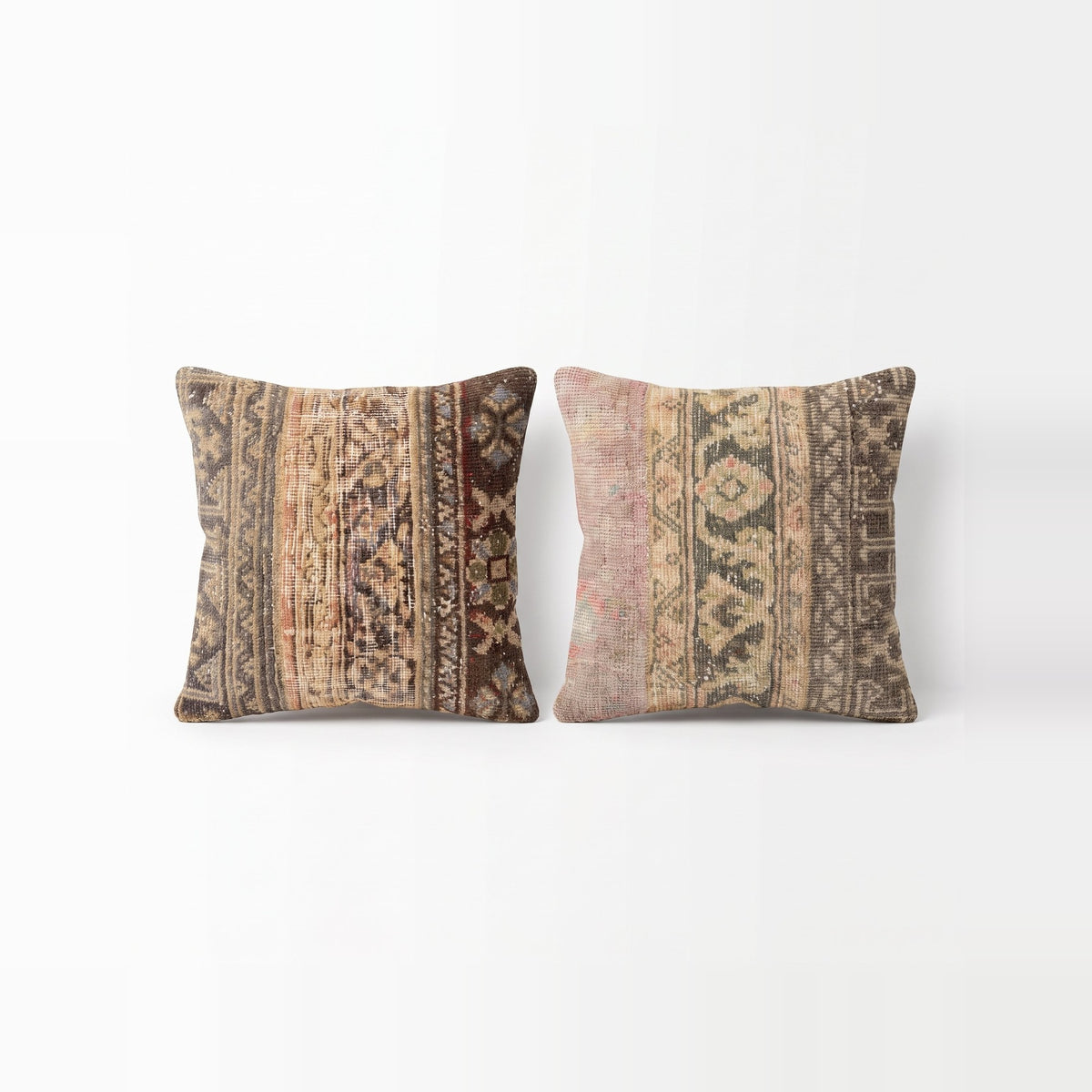 Turkish Rug Pillow Cover Set of 2 | 20'' x 20'' - front view