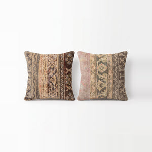 Turkish Rug Pillow Cover Set of 2 | 20'' x 20'' - front view