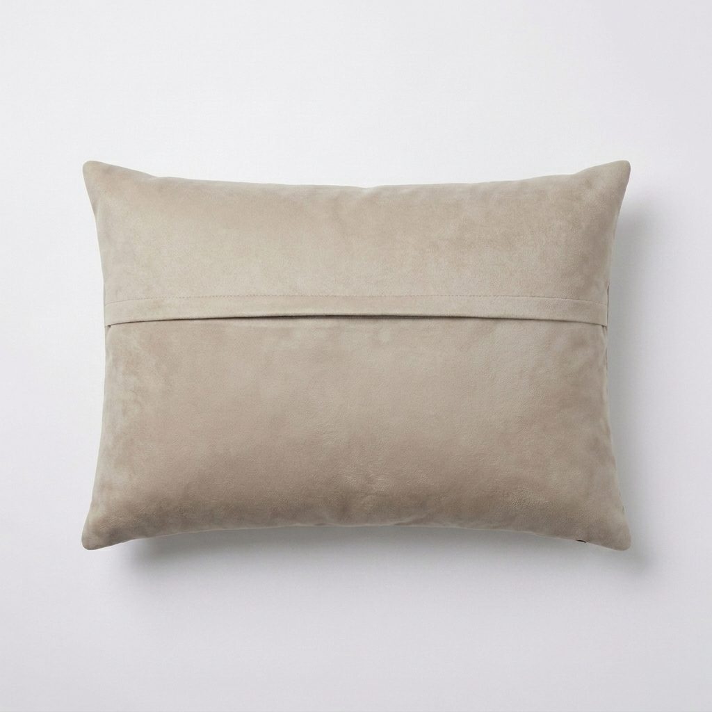 Turkish Kilim Pillow Cover | 14'' x 24'' - back with hidden zipper