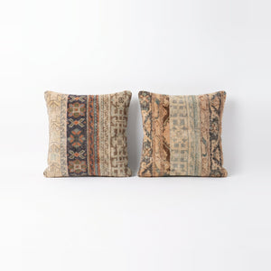 Turkish Rug Pillow Cover Set of 2 | 24'' x 24'' - front view