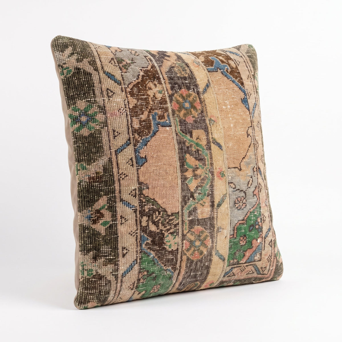 Turkish Rug Pillow Cover | 24'' x 24'' - left angle