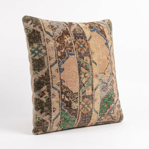Turkish Rug Pillow Cover | 24'' x 24'' - left angle