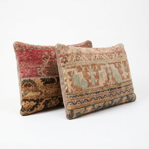Turkish Rug Pillow Cover Set of 2 | 16'' x 24'' - right angle