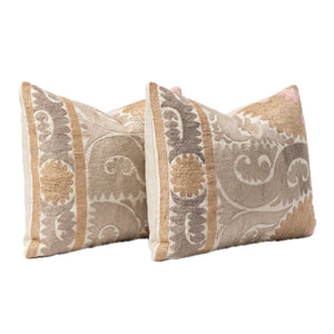 Uzbek Suzani Bedding Pillow Cover Set of 2 | 22'' x 26'' - left angle