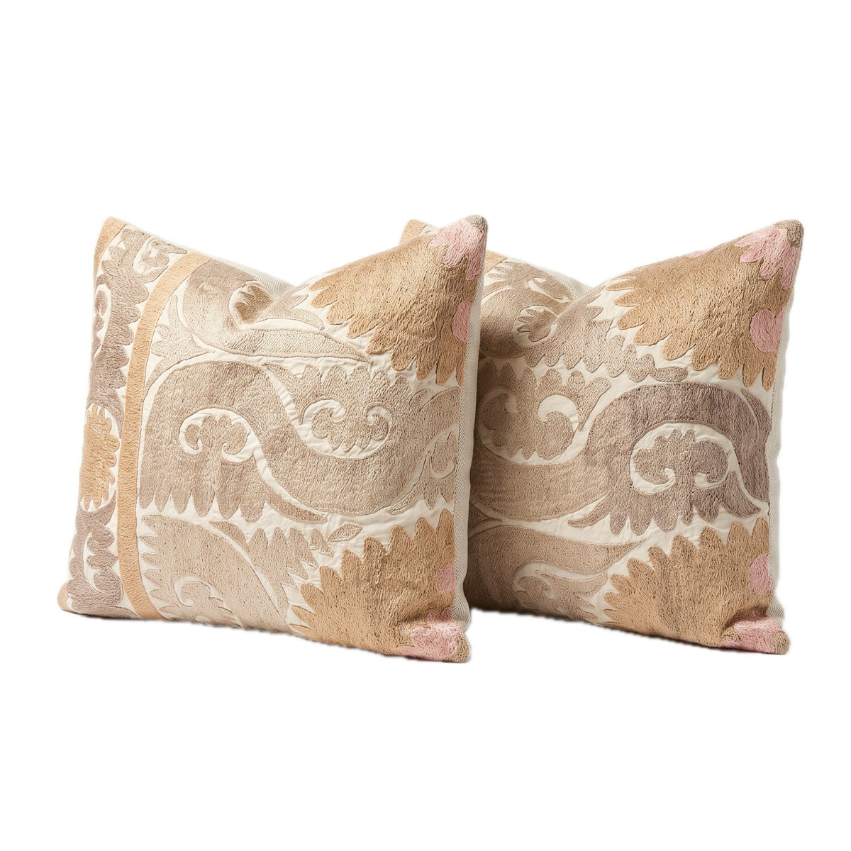 Uzbek Suzani Bedding Pillow Cover Set of 2 | 22'' x 26'' - right angle