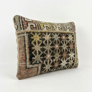 Turkish Rug Pillow Cover | 16'' x 24'' - left angle