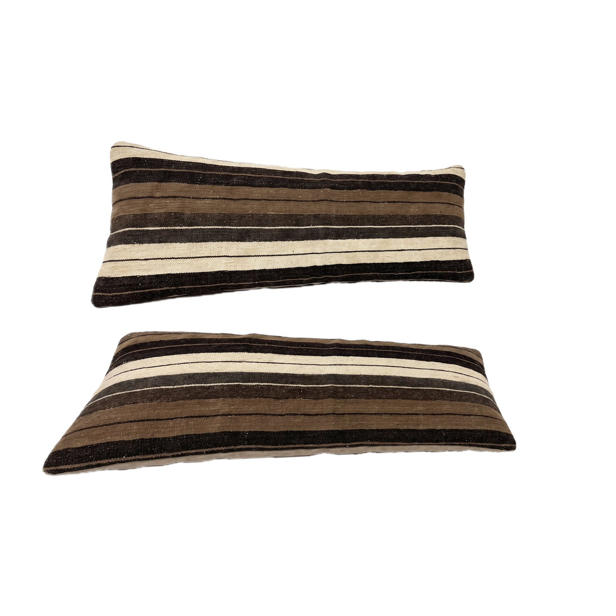 Turkish Kilim Bedding Pillow Cover Set of 2 | 15'' x 45'' - left angle