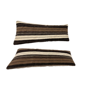 Turkish Kilim Bedding Pillow Cover Set of 2 | 15'' x 45'' - left angle