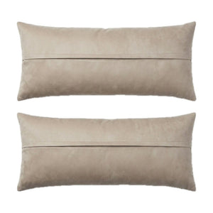 Turkish Kilim Bedding Pillow Cover Set of 2 | 15'' x 45'' - back with hidden zipper