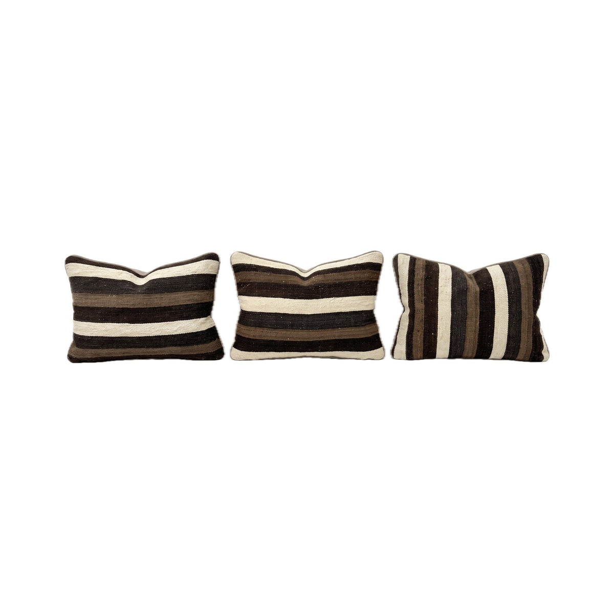 Turkish Kilim Pillow Cover Set of 3 | 16'' x 24'' - front view