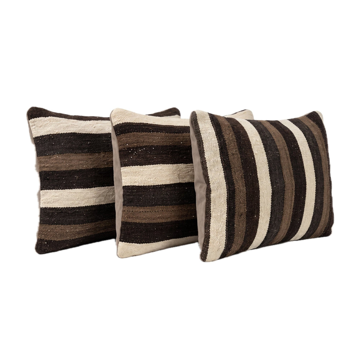 Turkish Kilim Pillow Cover Set of 3 | 16'' x 24'' - left angle