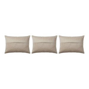 Turkish Kilim Pillow Cover Set of 3 | 16'' x 24'' - back with hidden zipper