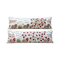 Uzbek Suzani Bedding Pillow Cover Set of 2 | 18'' x 54'' - front view