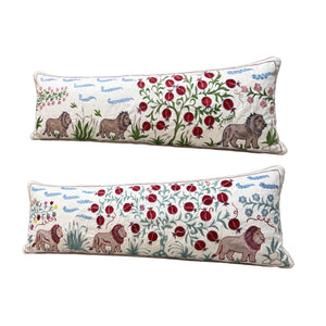 Uzbek Suzani Bedding Pillow Cover Set of 2 | 18'' x 54'' - right angle