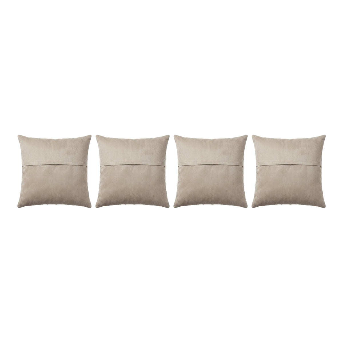 Turkish Kilim Pillow Cover Set of 4 | 22'' x 23'' - back with hidden zipper
