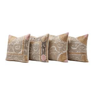 Uzbek Suzani Bedding Pillow Cover Set of 4 - right angle