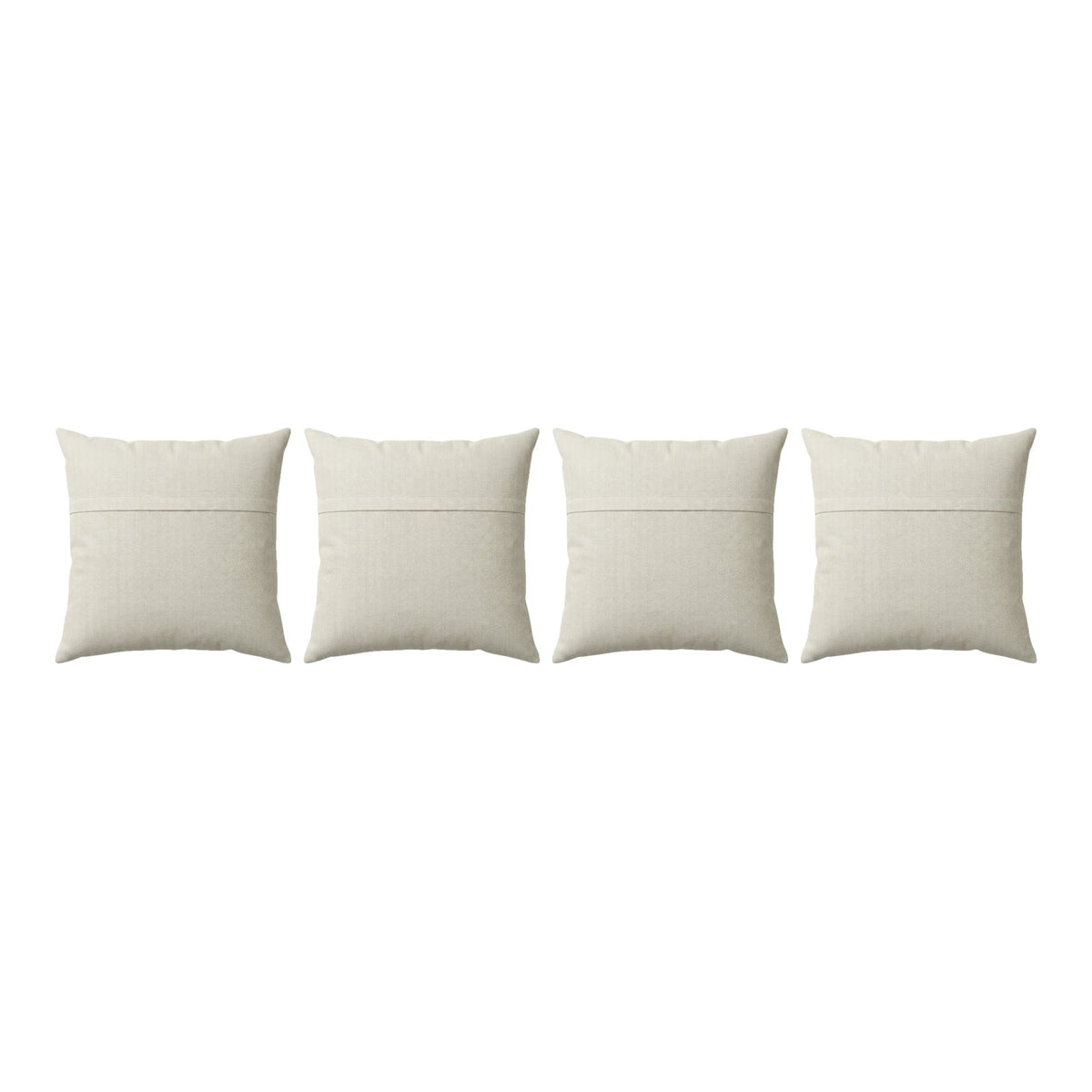 Uzbek Suzani Bedding Pillow Cover Set of 4 - back with hidden zipper