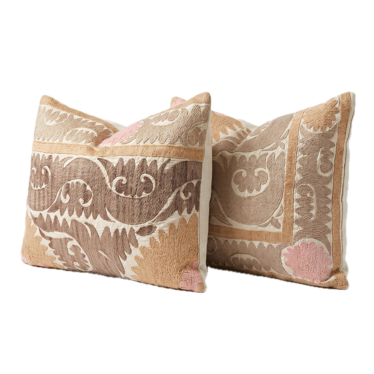 Uzbek Suzani Bedding Pillow Cover Set of 2 | 22'' x 26'' - right angle