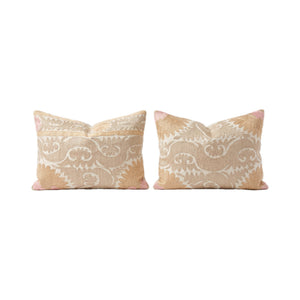 Uzbek Suzani Bedding Pillow Cover Set of 2 | 21'' x 29'' - front view