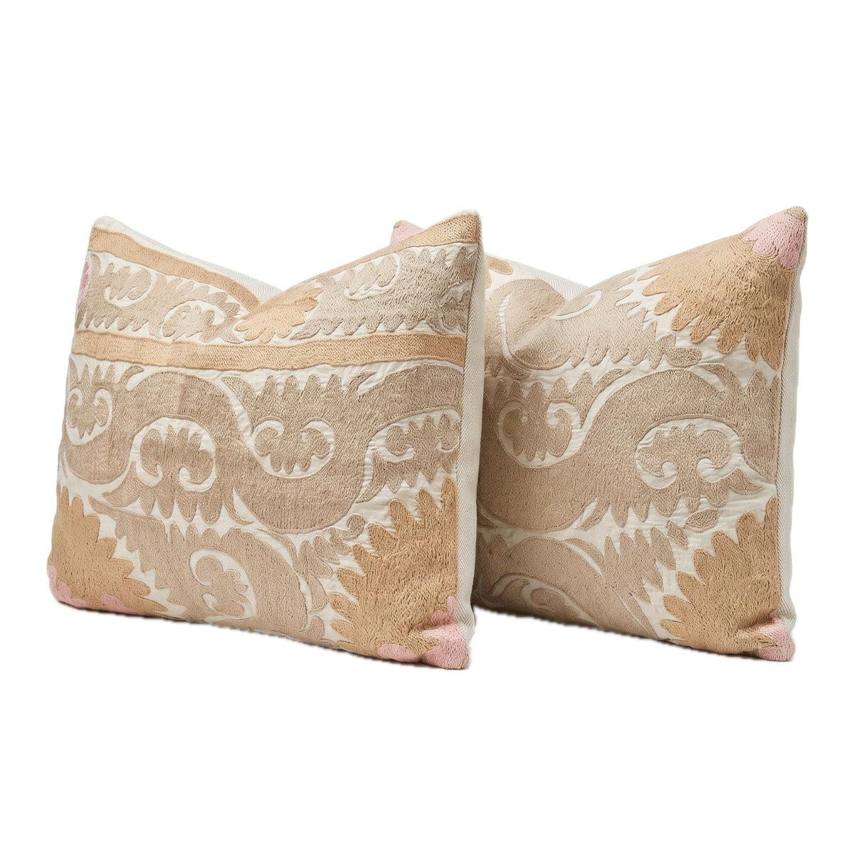 Uzbek Suzani Bedding Pillow Cover Set of 2 | 21'' x 29'' - right angle