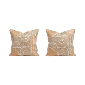 Uzbek Suzani Bedding Pillow Cover Set of 2 | 23'' x 26'' - front view