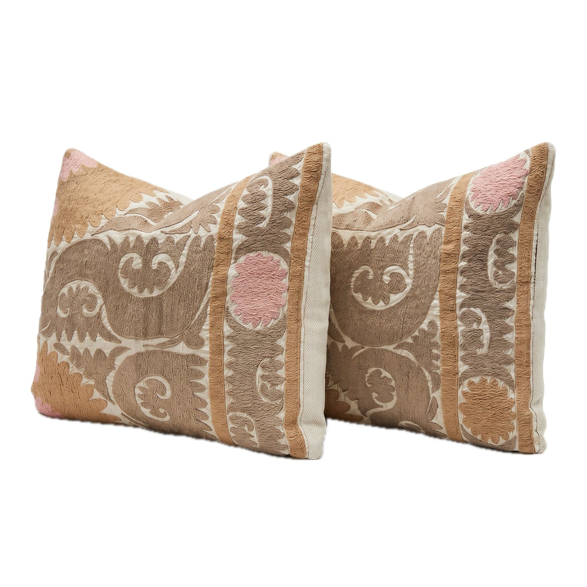 Uzbek Suzani Bedding Pillow Cover Set of 2 | 23'' x 26'' - right angle