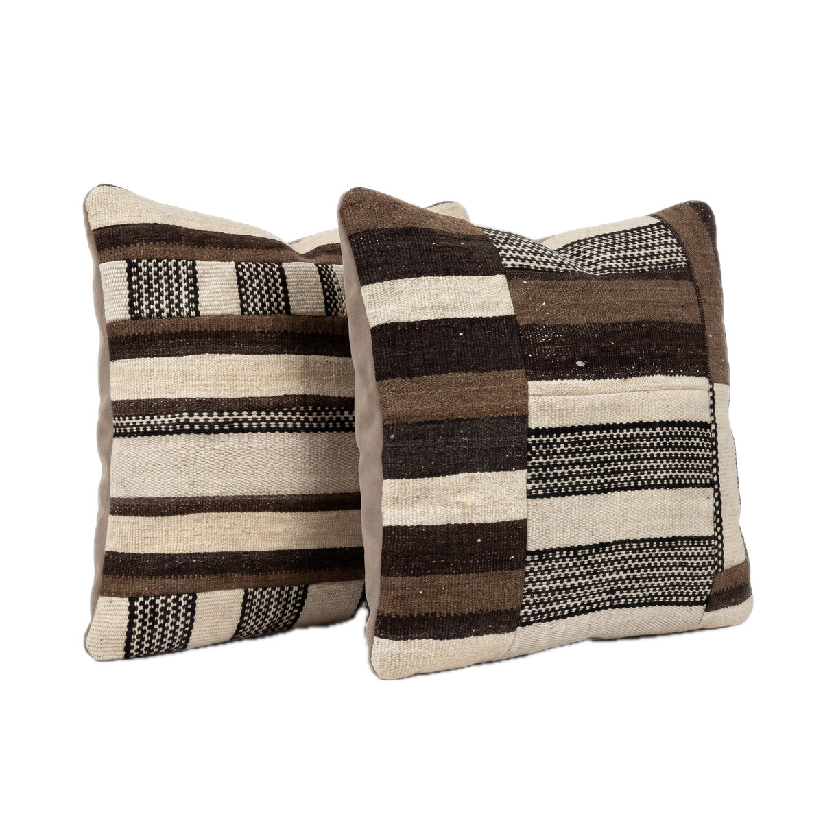 Turkish Kilim Pillow Cover Set of 2 | 20'' x 20'' - left angle