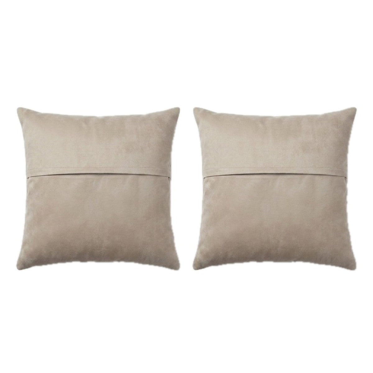 Turkish Kilim Pillow Cover Set of 2 | 20'' x 20'' - back with hidden zipper