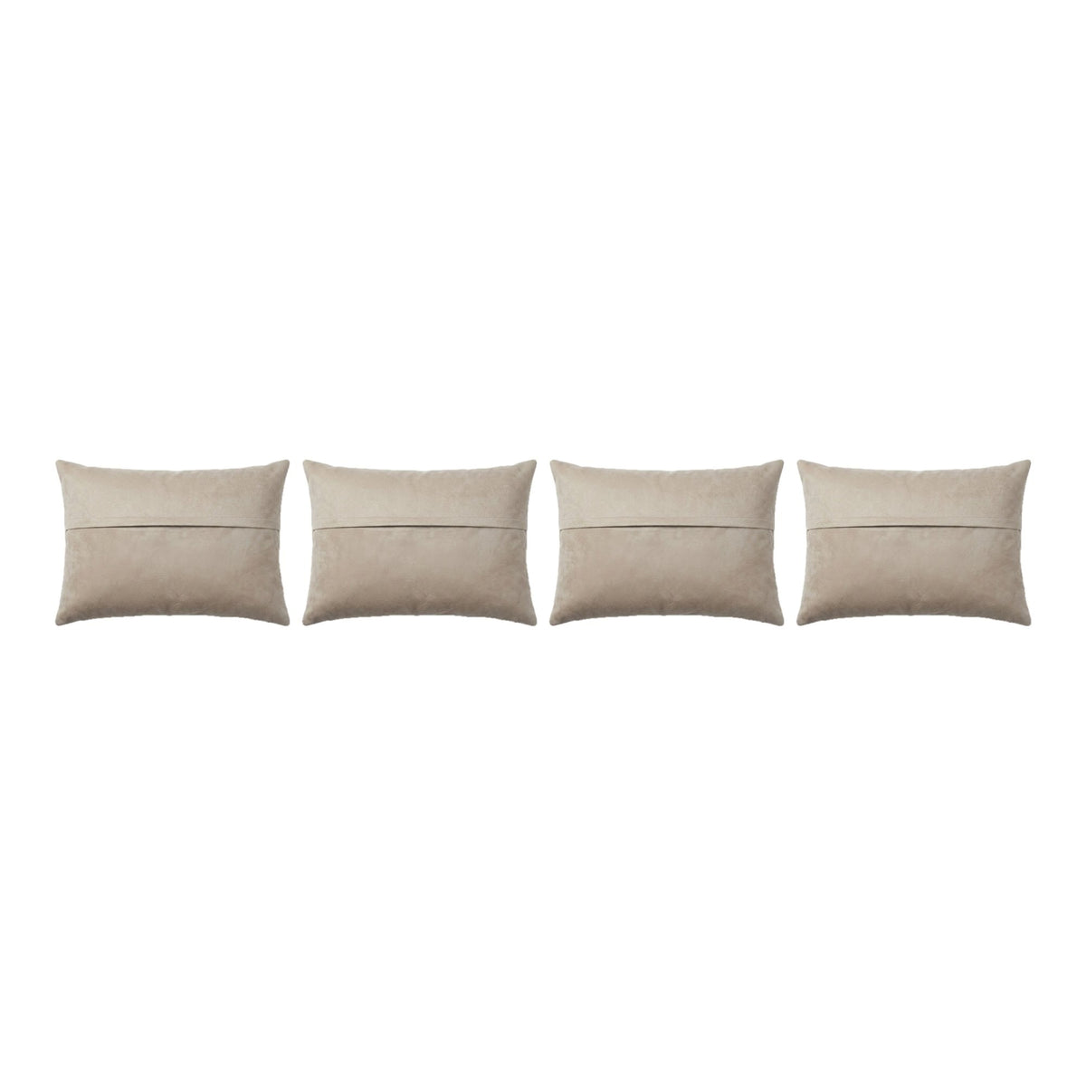 Turkish Kilim Pillow Cover Set of 4 | 16'' x 24'' - back with hidden zipper