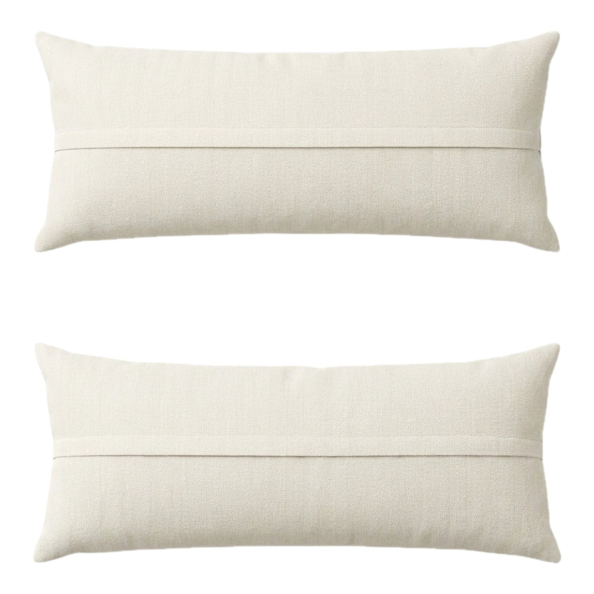 Uzbek Suzani Bedding Pillow Cover Set of 2 | 18'' x 52'' - back with hidden zipper