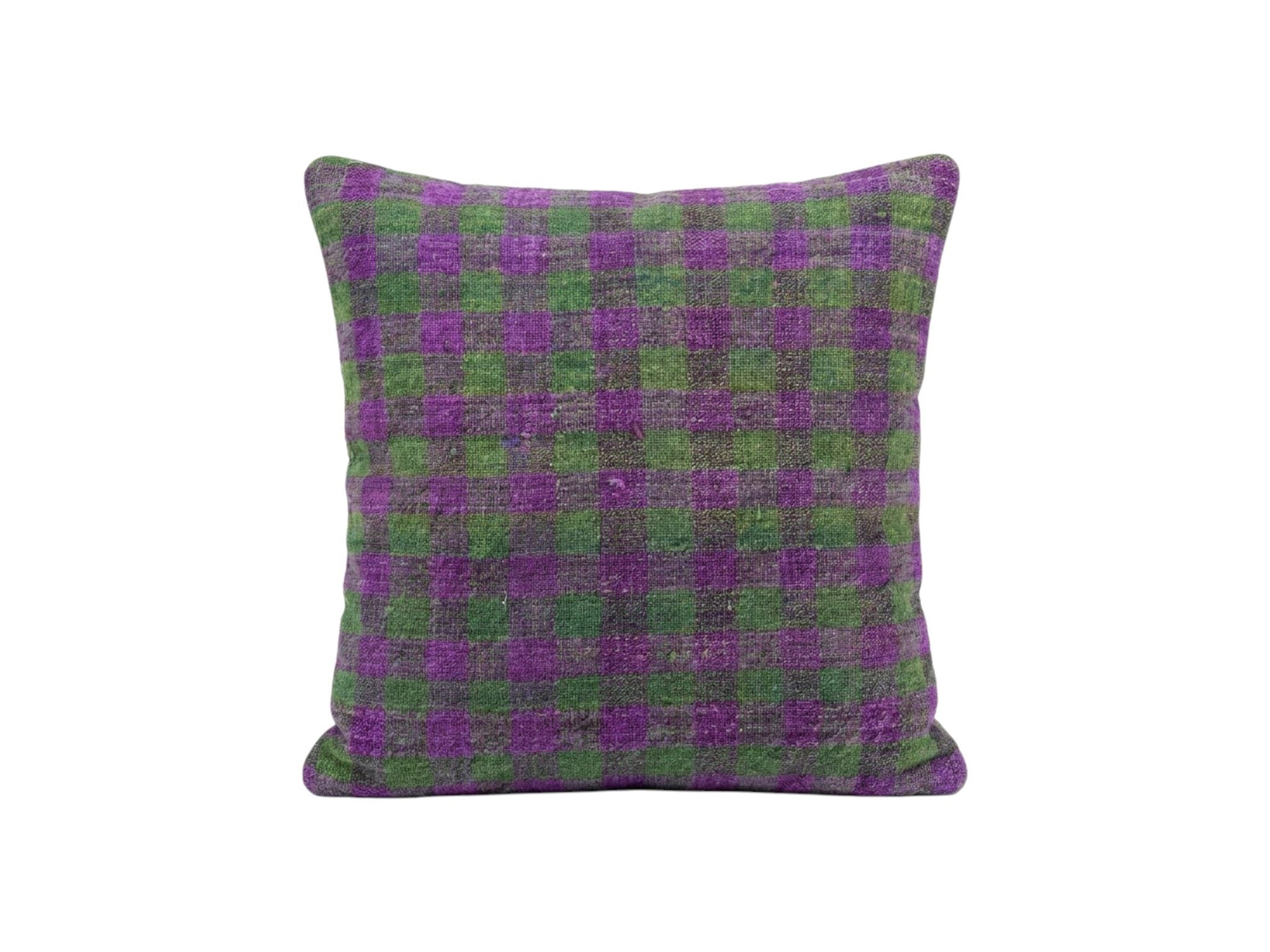 Turkish Kilim Pillow Cover | 16'' x 16'' - front view