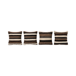 Turkish Kilim Pillow Cover Set of 4 | 19'' x 20'' - front view