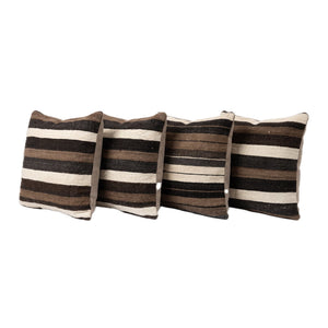 Turkish Kilim Pillow Cover Set of 4 | 19'' x 20'' - right angle